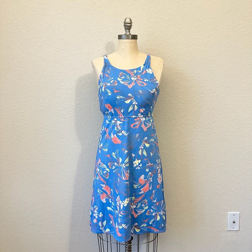 CARVE DESIGNS Zuri Mini Dress Blue Larkspur Floral Built In Bra NWT